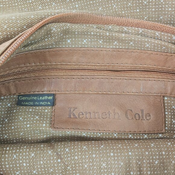 Kenneth Cole Leather Crossbody Bag Brown 12 X 10 inches - Picture 5 of 13